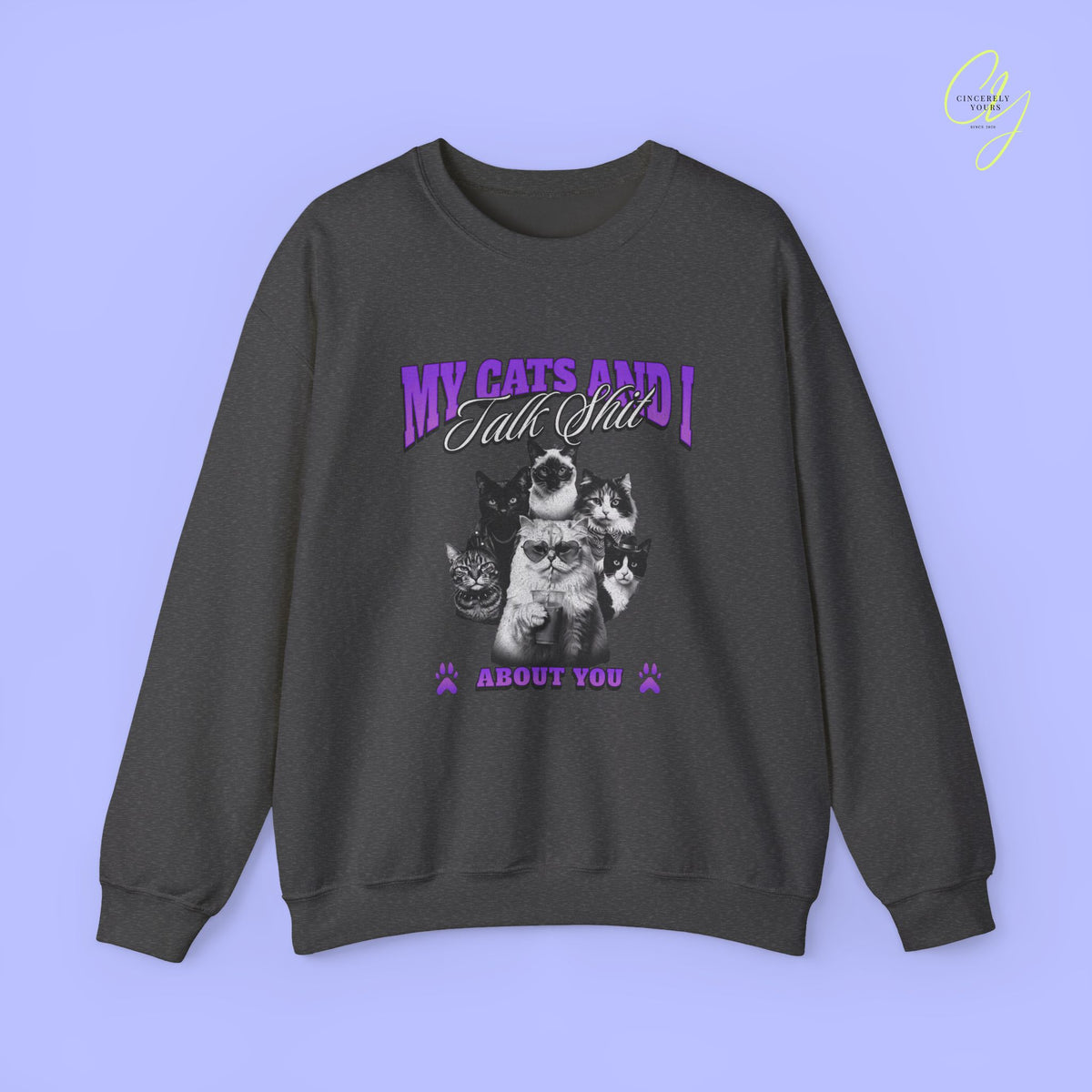 Funny Cat Mom Sweatshirt | My Cats and I Talk Shit About You