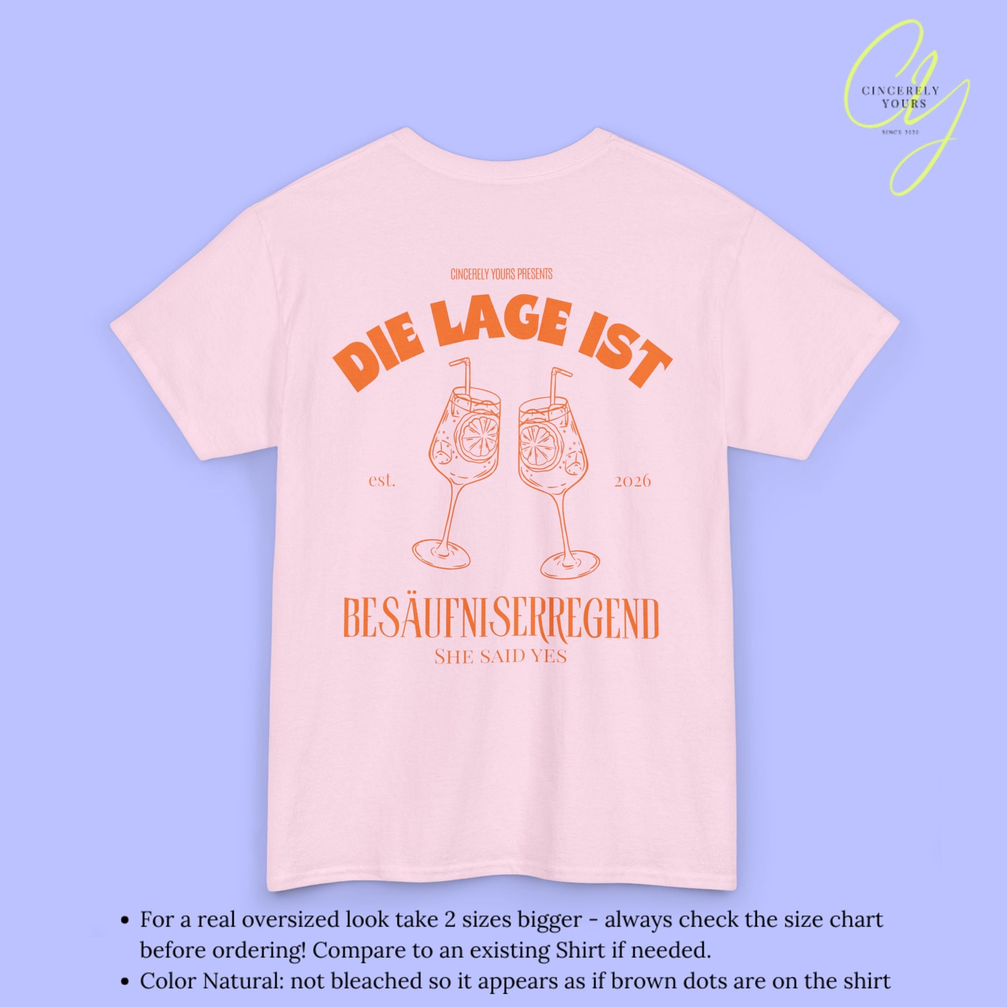 Die Lage ist besäufniserregend Shirt Spritz - Party Shirt JGA Spritz Cocktail (Customizable)