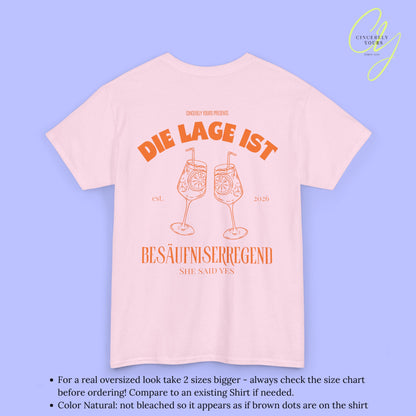 Die Lage ist besäufniserregend Shirt Spritz - Party Shirt JGA Spritz Cocktail (Customizable)