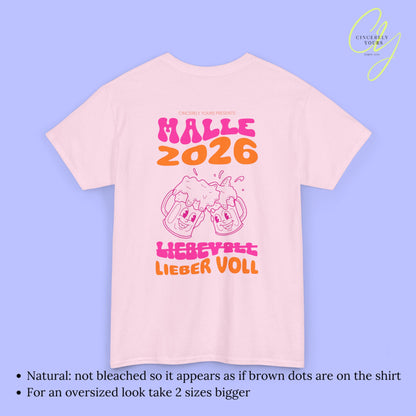 Malle Shirt Malle 2026 - Bierkrug neon Lieber voll