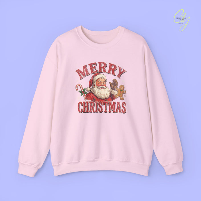 Christmas Sweatshirt | Merry Christmas retro Santa