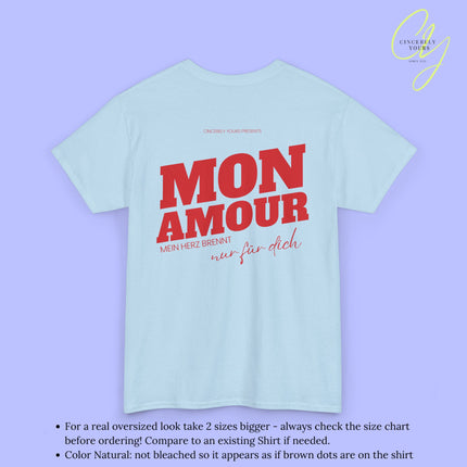 Malle Shirt Mon Amour— Mein Herz brennt nur für dich backprint only