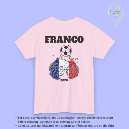 Personaliserter Name Fussball Shirt — Frankreich Flagge Bierkrug (Personalisierbar) Cincerely Yours