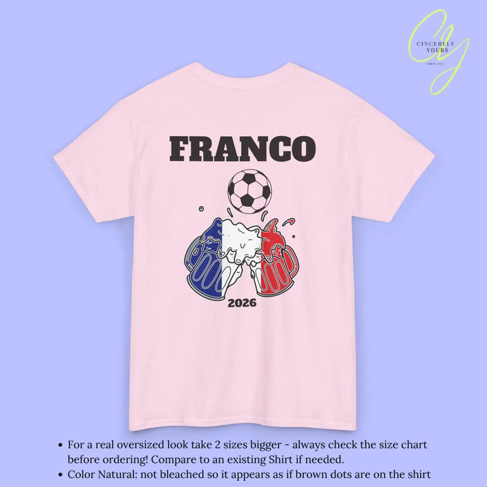 Personaliserter Name Fussball Shirt — Frankreich Flagge Bierkrug (Personalisierbar) Cincerely Yours