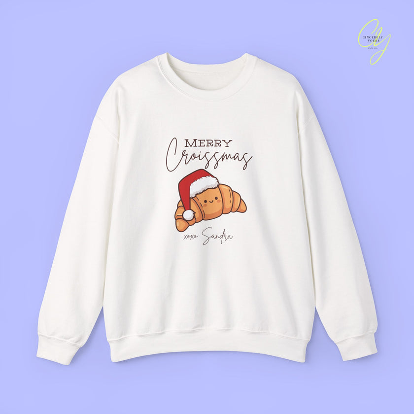 Christmas Sweatshirt | Merry Croissmas