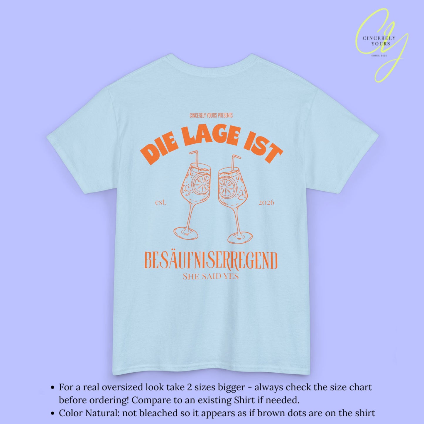 Die Lage ist besäufniserregend Shirt Spritz - Party Shirt JGA Spritz Cocktail (Customizable)