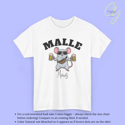 Malle Party Shirt — Malle Muskel Maus Bierkrug Bauchtasche Cincerely Yours