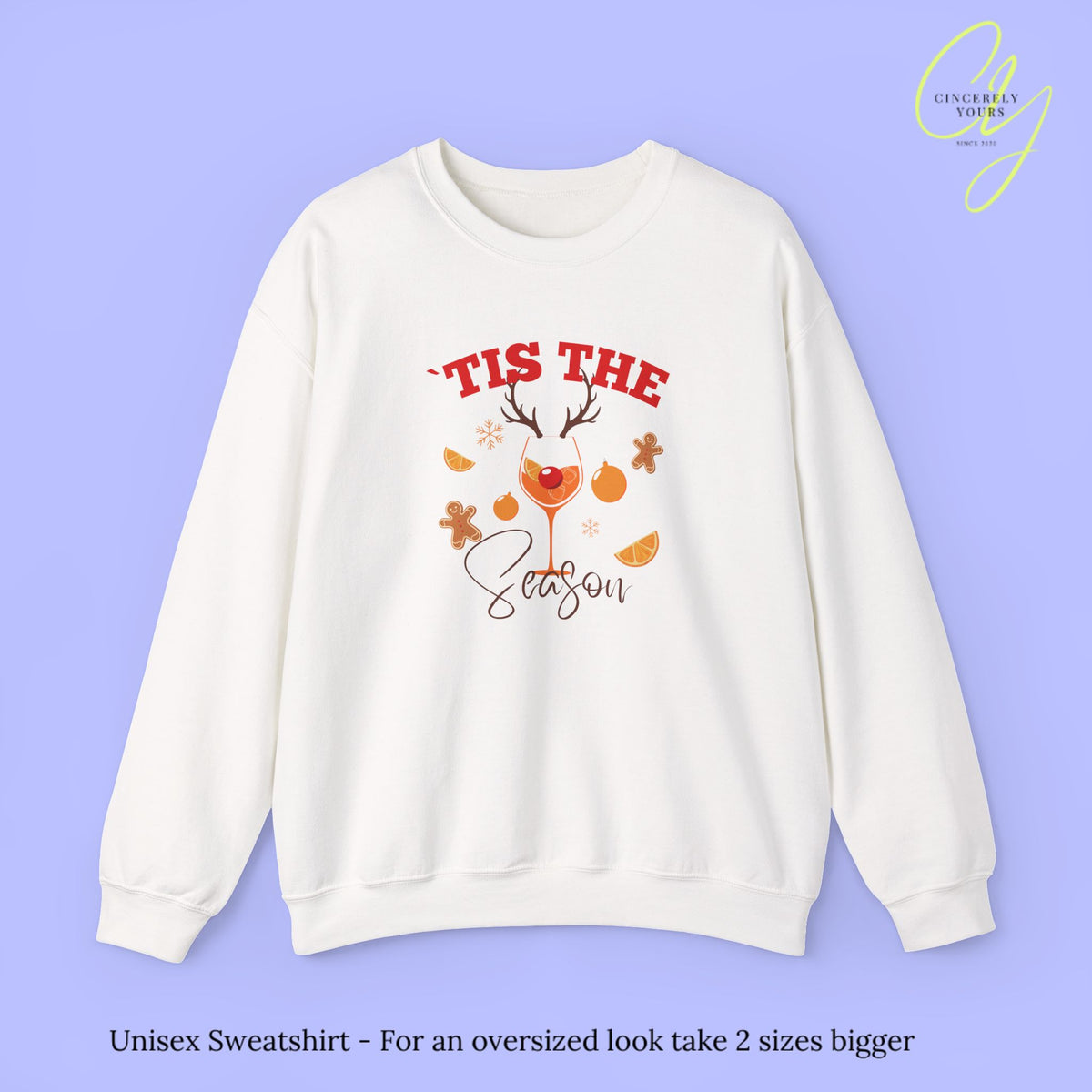 Christmas Sweatshirt | Tis the season Spritz Cocktail