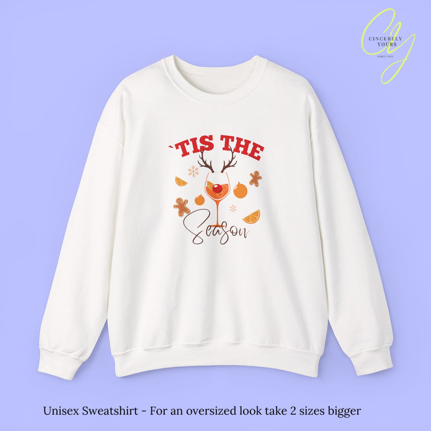 Christmas Sweatshirt | Tis the season Spritz Cocktail