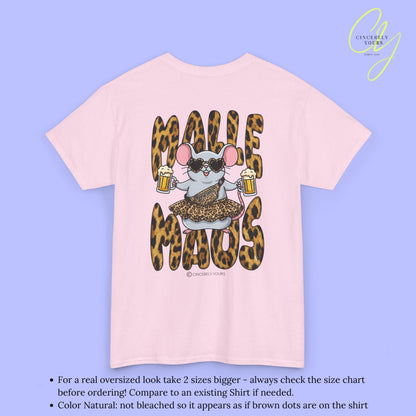 Mallemaus Shirt  —  Malle Maus T-Shirt Leopard backprint(Customizable)
