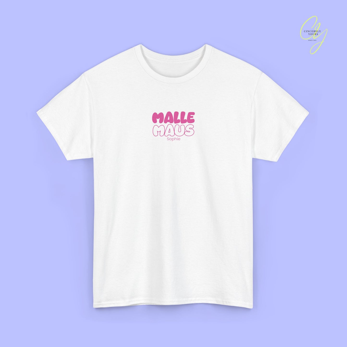 Mallemaus Shirt  —  Malle Maus T-Shirt pink backprint(Customizable)