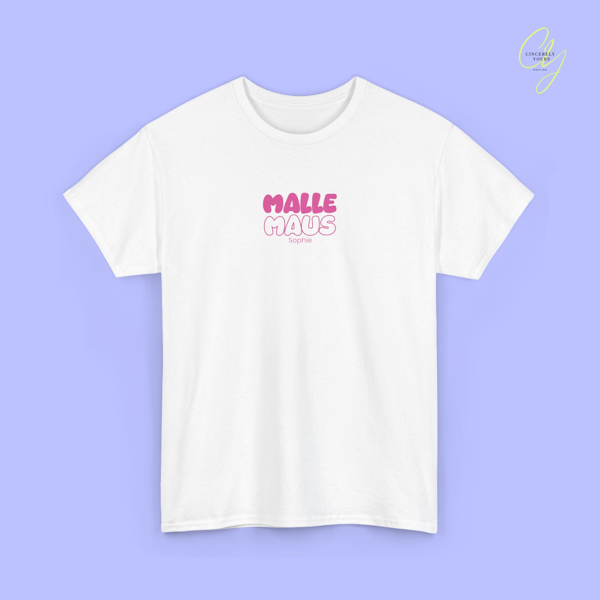 Mallemaus Shirt  —  Malle Maus T-Shirt pink backprint(Customizable)