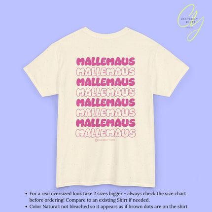 Mallemaus Shirt  —  Malle Maus T-Shirt pink backprint(Customizable)