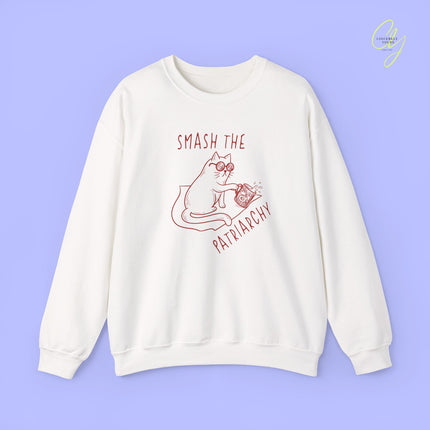 Cat Sweatshirt | Smash The Patriarchy