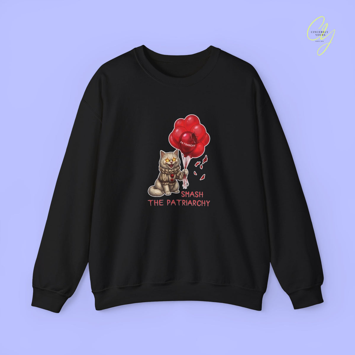 Cat Sweatshirt | Smash the patriarchy