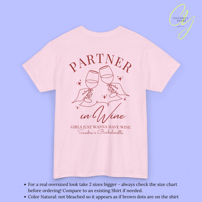 JGA T-Shirt Damen Partner in Wine | Bride on Cloud Wine Shirt