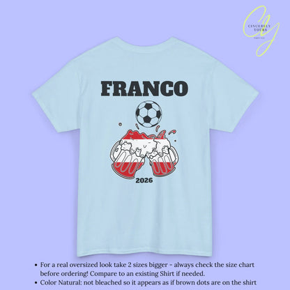 Personaliserter Name Fussball Shirt — Österreich Flagge Bierkrug (Personalisierbar) Cincerely Yours