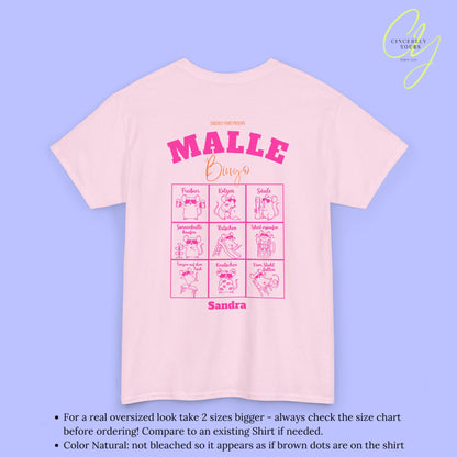 Mallemaus Shirt Bingo Malle Shirt -Malle Maus Shirt backprint Party Spiel (Customizable)