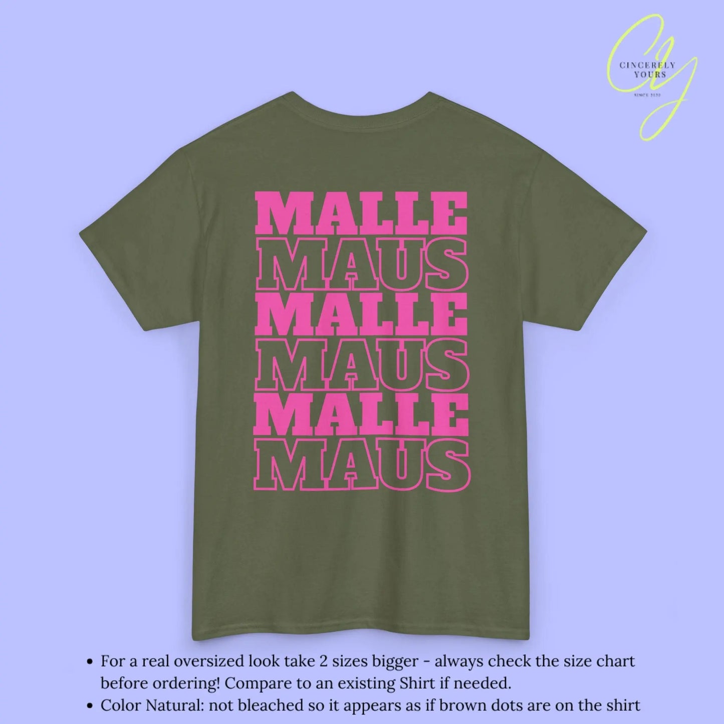 Mallemaus Shirt Malle - Malle Maus Backprint (Personalisierbar)