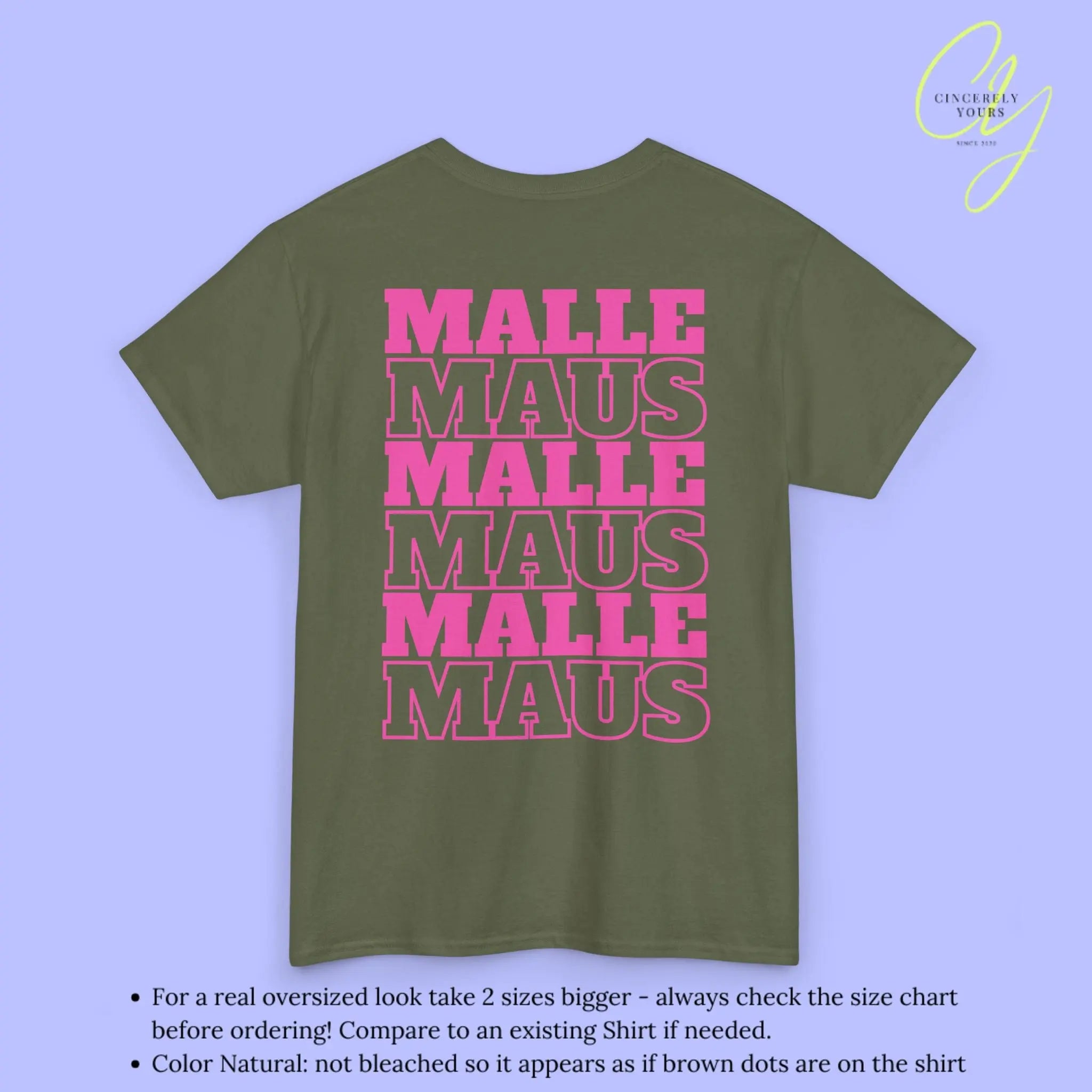 Mallemaus Shirt Malle - Malle Maus Backprint (Customizable)