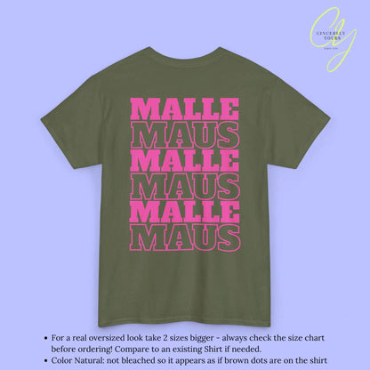 Mallemaus Shirt Malle - Malle Maus Backprint (Personalisierbar)