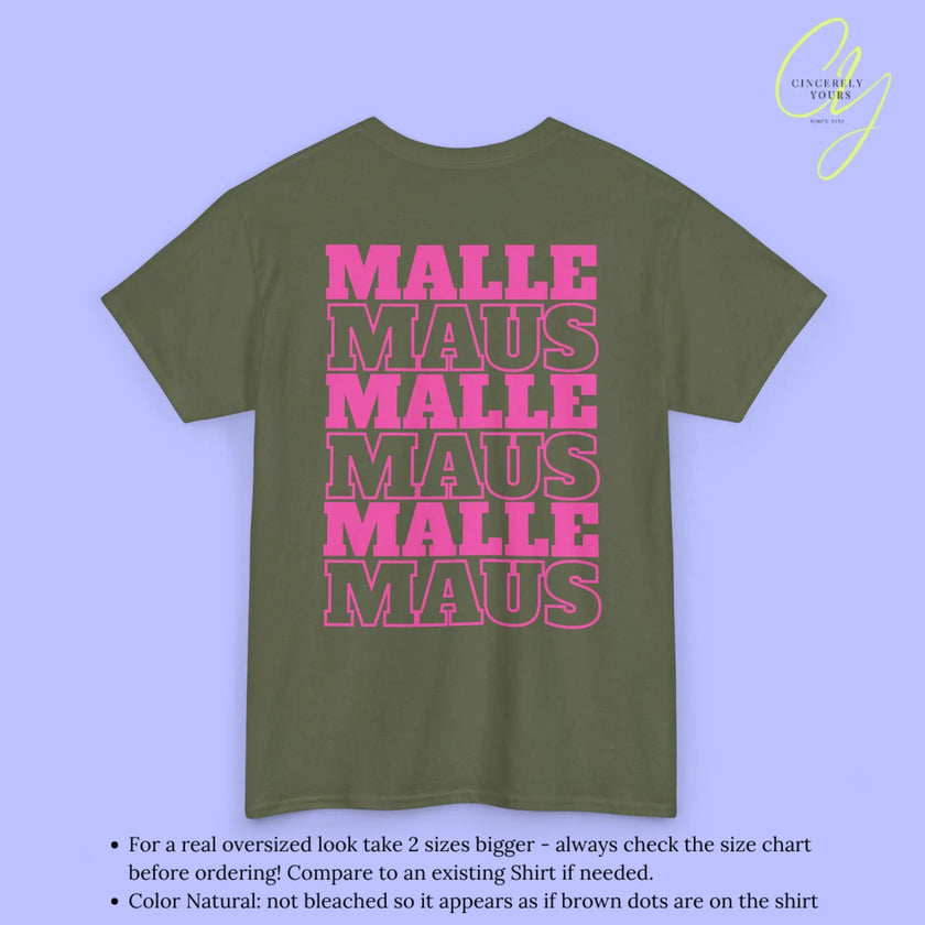 Mallemaus Shirt Malle - Malle Maus Backprint (Customizable)