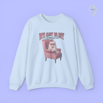 Cat Mom Sweatshirt | My Cat Is My Therapist
