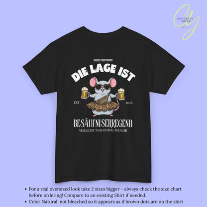 Mallemaus Shirt Malle Maus Leopard —  Die Lage ist besäufniserregend (Customizable)