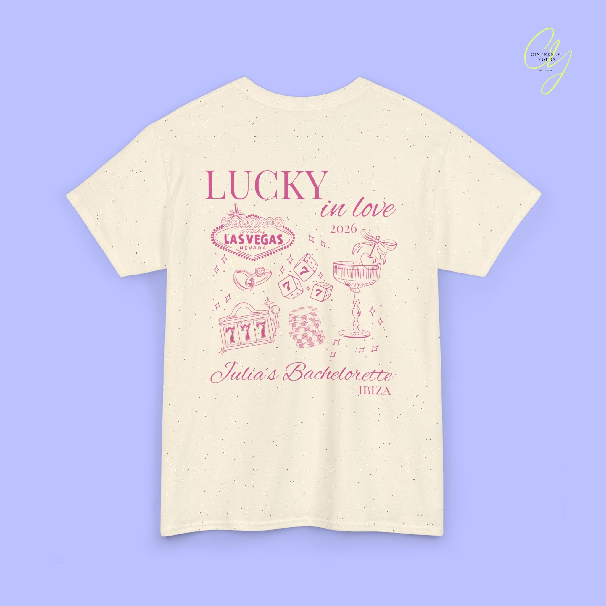 JGA Shirt Lucky in Love Las Vegas Bachelorette T-Shirt