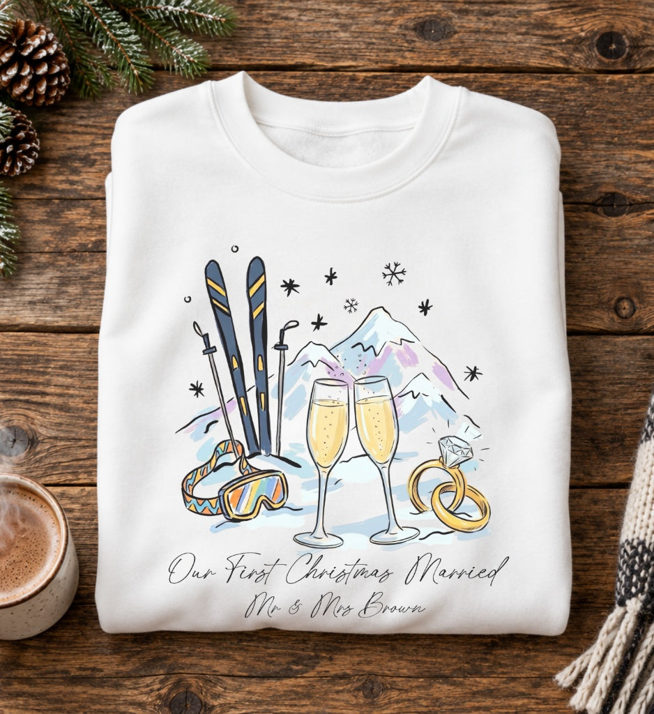 Bride Sweatshirt | Our First Christmas Married