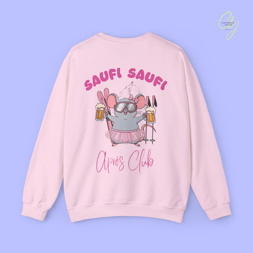 Party Sweater | Saufi Saufi Aprés Ski Maus Pink Social Club