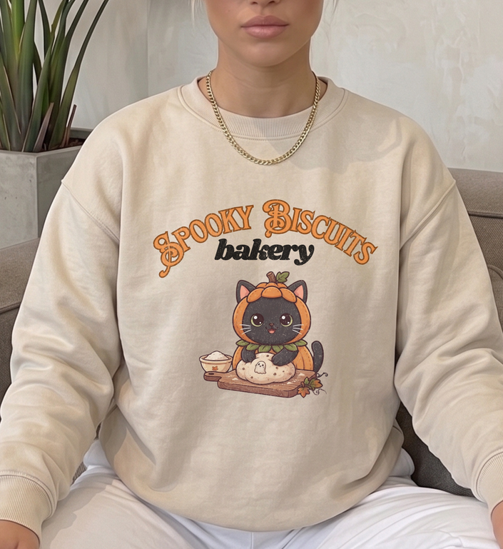 Cat Sweatshirt | Spooky biscuits bakery