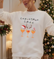 christmas crew sweatshirt top, ugly christmas sweater jumper, funny xmas drinks party shirt, matching group christmas tees, retro cocktail lover sweater, festive aperitif party jumper, cute ugly xmas party crewneck, aesthetic christmas drinks top, funny matching xmas crewneck, retro holiday cocktail sweater, christmas crew couple jumper, cozy christmas party crewneck, cute festive cocktail jumper