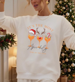 Apres ski sweatshirt spritz lover funny christmas sweater women infront of christmas tree