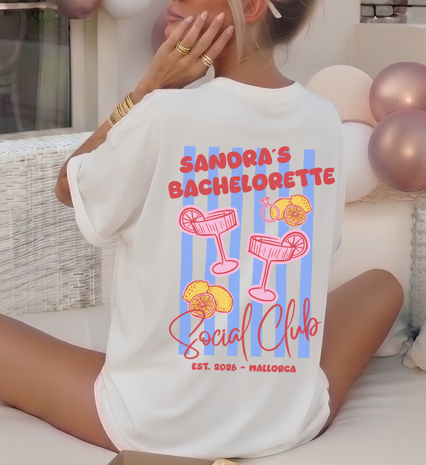 custom bachelorette shirt italian european summer shirt bride squat lemon doodle style