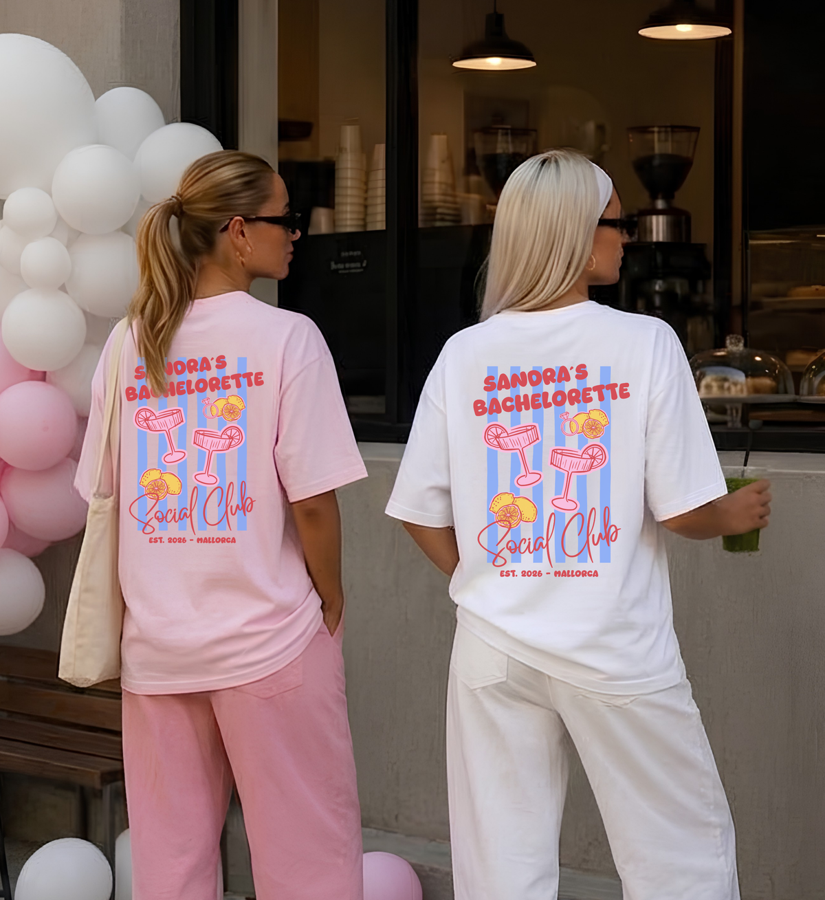 custom bachelorette shirt italian european summer shirt bride squat lemon doodle style pink and red cocktails