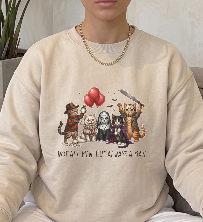slut cat nun sweater, a woman with the morals, of a man quote shirt, smash the patriarchy merch, funny feminist cat clothing, spooky season feminist top, dark humor protest apparel, spooky gothic cat graphic, womens rights statement top, feminist double standards, empowered women activist tee, funny horror cat nun jumper, intersectional feminism tee