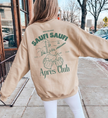custom apres ski sweatshirt, personalized skiing crewneck, custom last name ski sweater, aesthetic apres ski jumper top, matching ski trip sweatshirt, classy apres ski crewneck top, winter holiday gift sweater, personalized apres ski gift, custom ski club crewneck top, vintage apres ski sweatshirt, skiing holiday group sweater, custom name winter crewneck, saufi saufi apres ski sweater