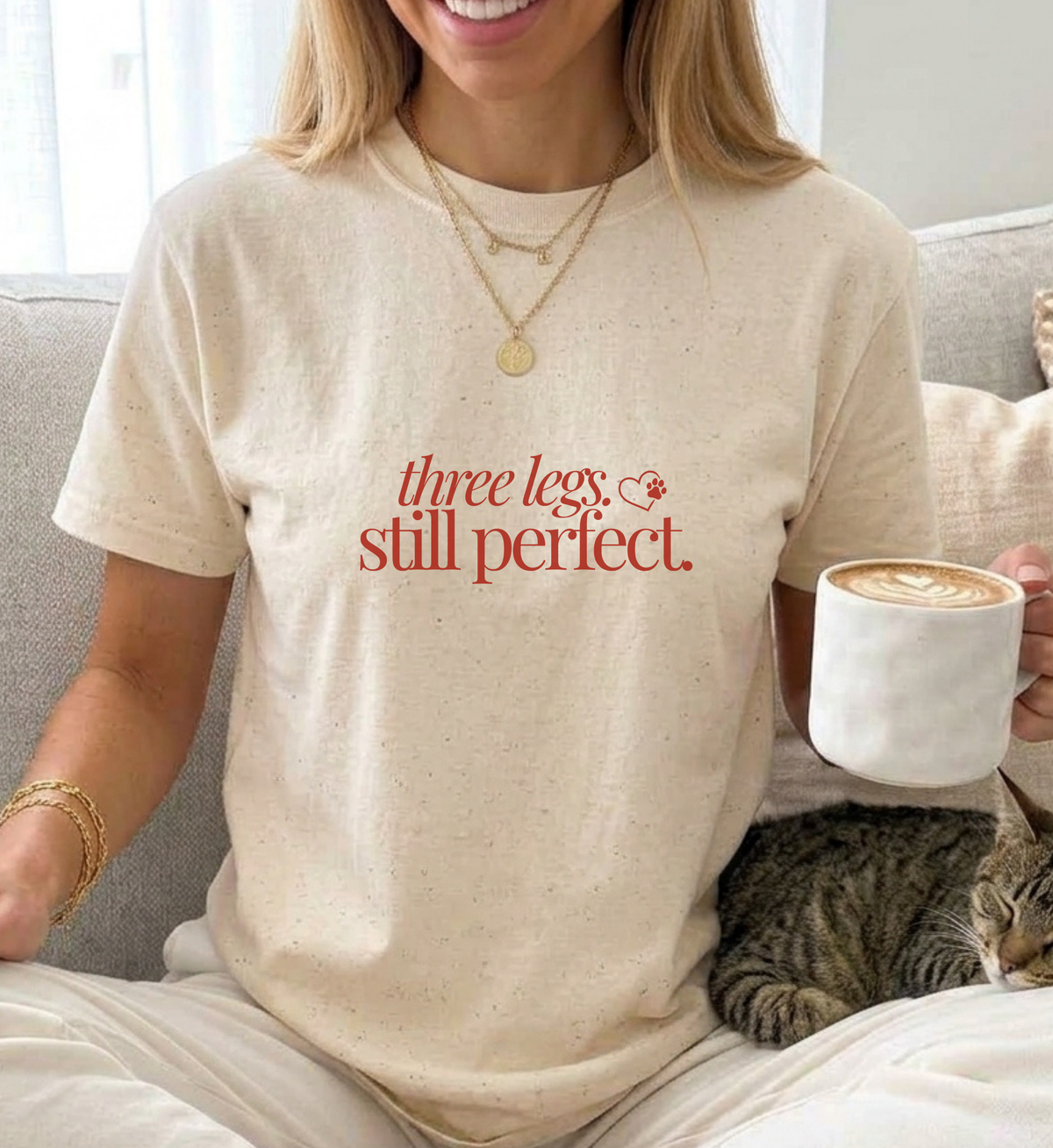 Cat Shirt | three legs still perfect