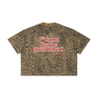Provocative Quotes Shirt - F*ck me like the government Unisex Leopard Print Boxy T-Shirt