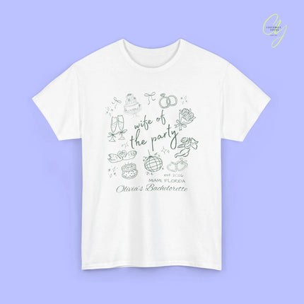 Bachelorette Shirt Hand drawn— The Party Wife (Customizable) - Cincerely Yours