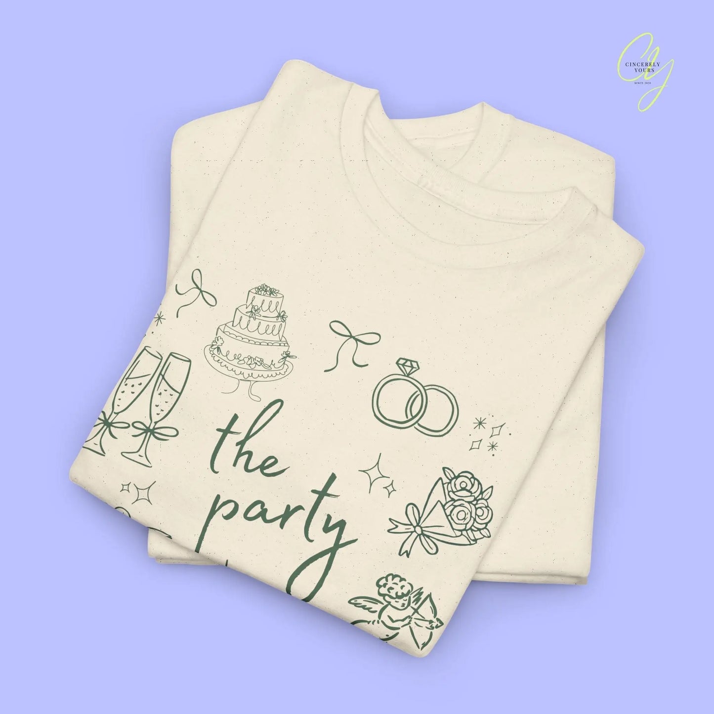 Bachelorette Shirt Hand drawn— The Party Wife (Customizable) - Cincerely Yours