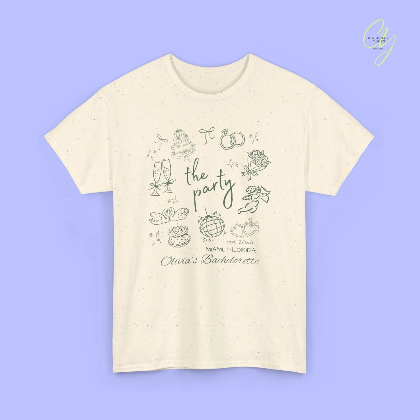 Bachelorette Shirt Hand drawn— The Party Wife (Customizable) - Cincerely Yours