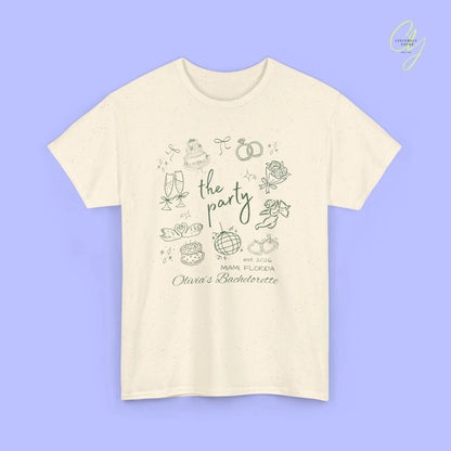 Bachelorette Shirt Hand drawn— The Party Wife (Customizable) - Cincerely Yours