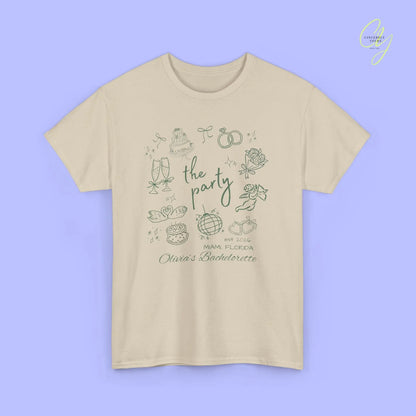 Bachelorette Shirt Hand drawn— The Party Wife (Customizable) - Cincerely Yours