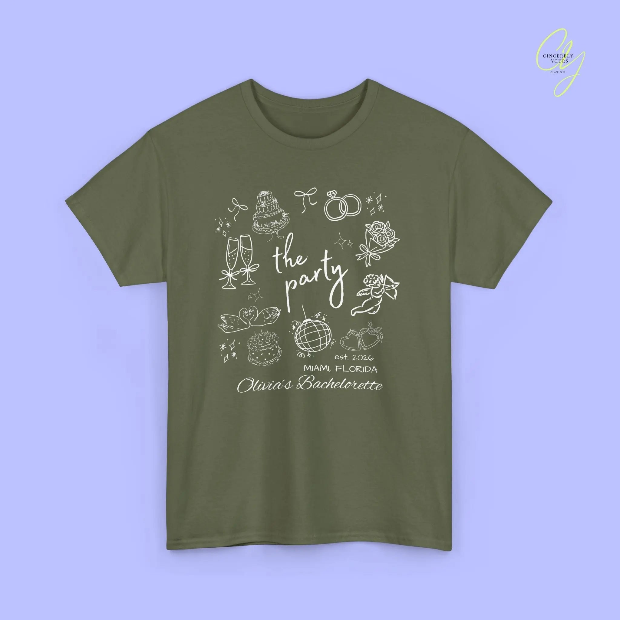 Bachelorette Shirt Hand drawn— The Party Wife (Customizable) - Cincerely Yours
