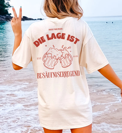 Detailansicht der Rückseite mit Retro Bierkrüge Backprint im Saufi Saufi Social Club Design für den Mallorca Urlaub