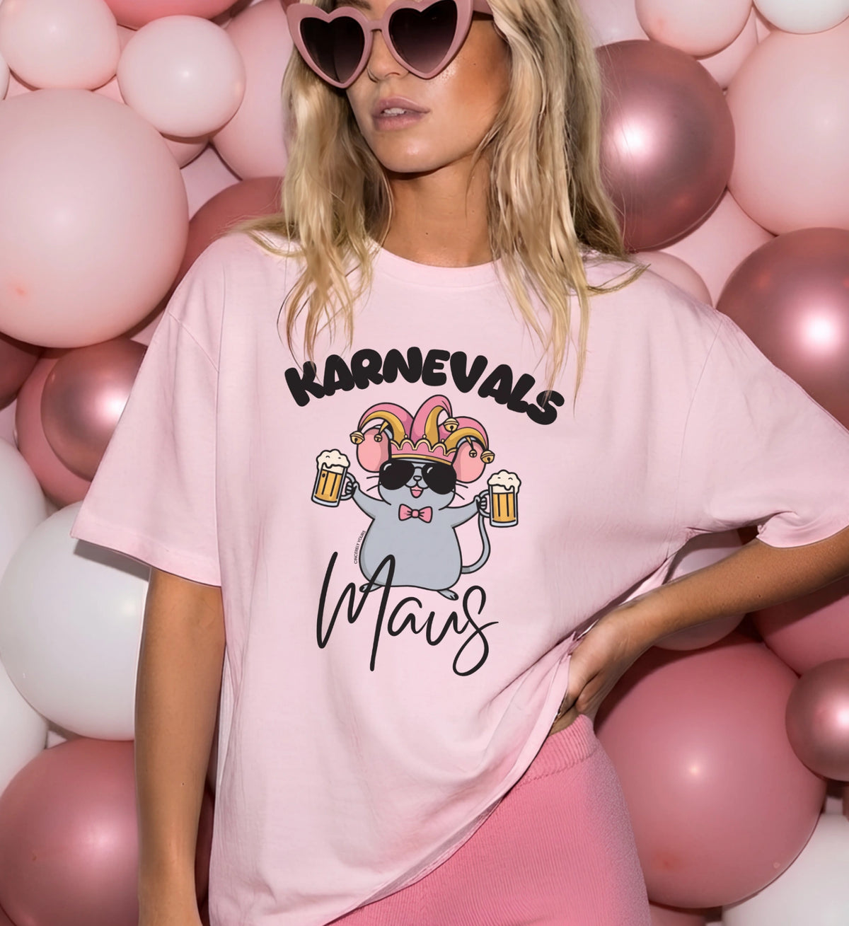 karnevals maus t-shirt damen, bier trinken maus t-shirt top, fasching crewshirt frauen top, faschingskostuem ersatz shirt, altweiber fastnacht shirt top, maedels trip fasching t-shirt, lustiges karneval damen shirt, faschingsoutfit damen t-shirt, gruppenkostuem karneval shirt, koelner karneval damen outfit, wieverfastelovend damen shirt, maedels wochenende t-shirt top, party outfit fasching damen