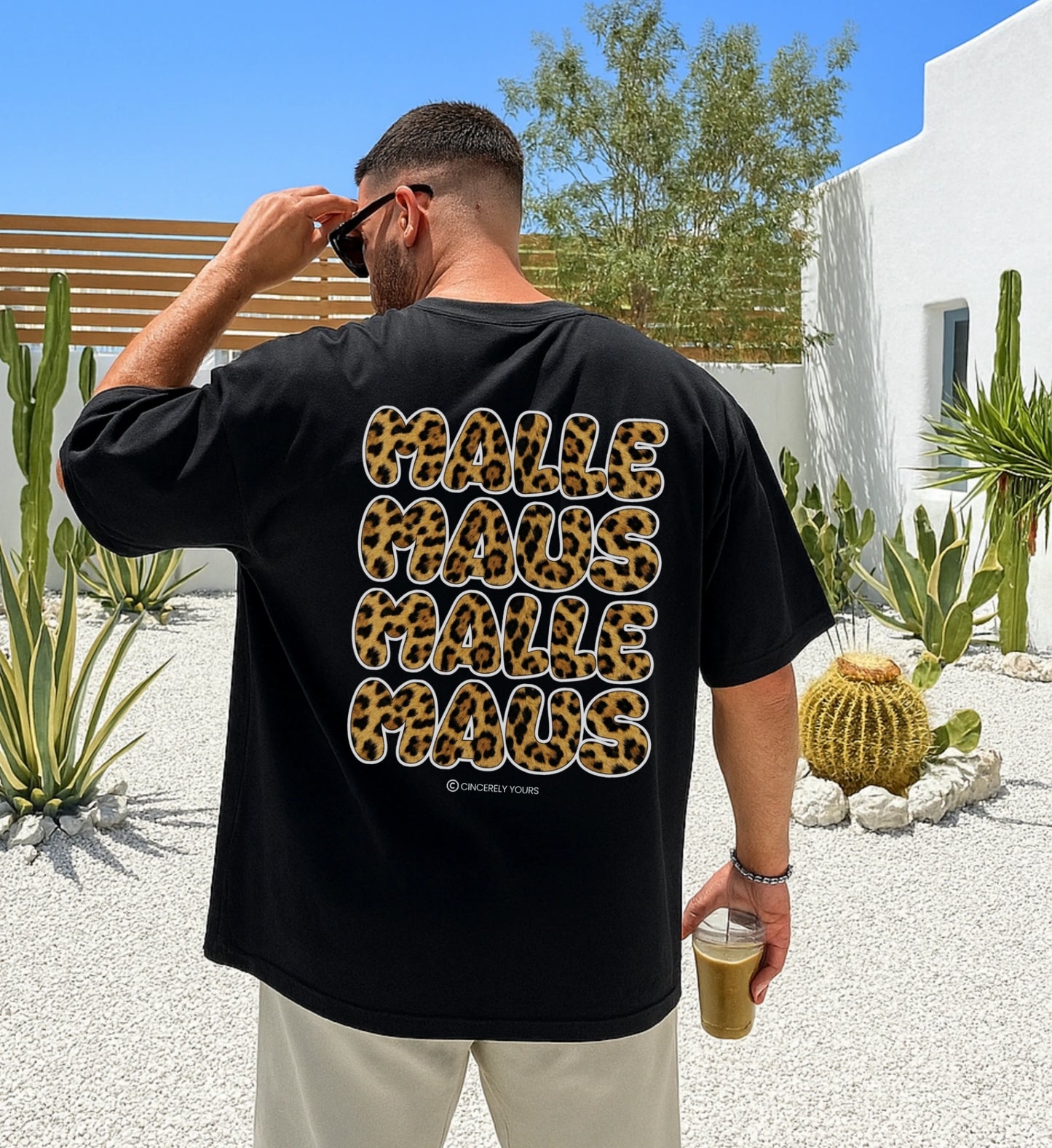 Stylisches Mallemaus Shirt Gruppenoutfit für Damen und Freundinnen als perfektes JGA Shirt für den Sommerurlaub und Partys an der Playa