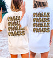 Nahaufnahme des personalisierbaren Mallemaus T-Shirts mit hochwertigem Bubble Font Print im trendigen Y2K Animal Leopard Print Design von Cincerely Yours